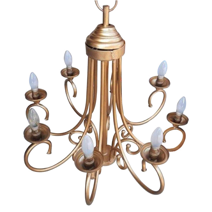 METAL 8 LIGHT CHANDELIER