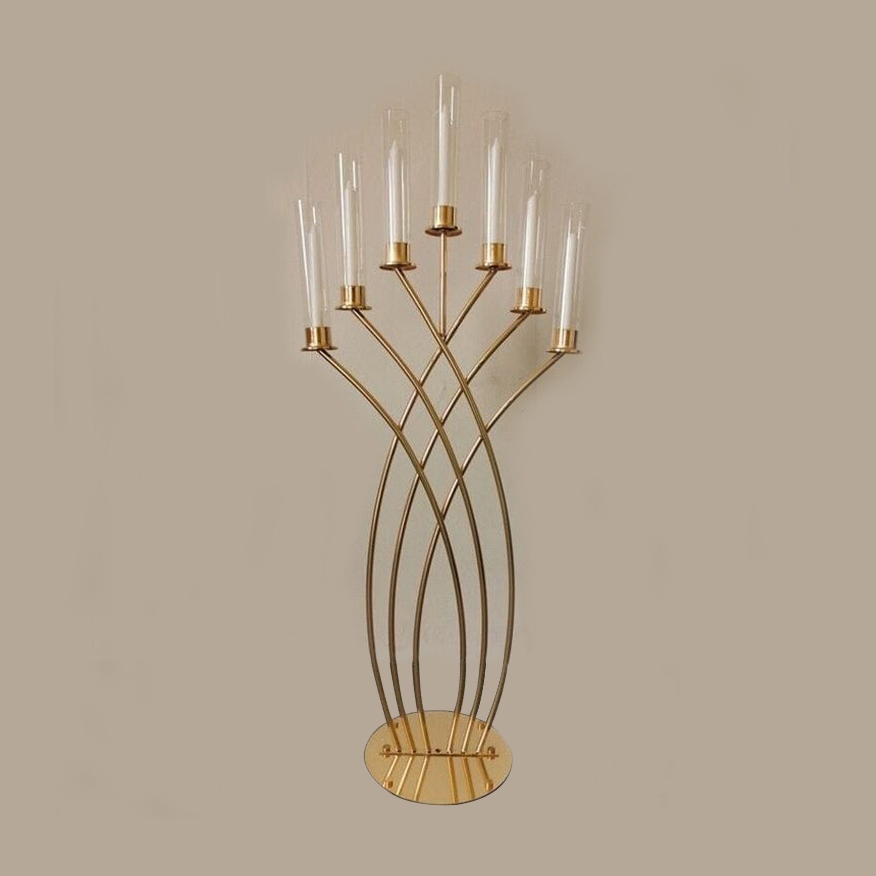 7 Light Glass Candel Stand