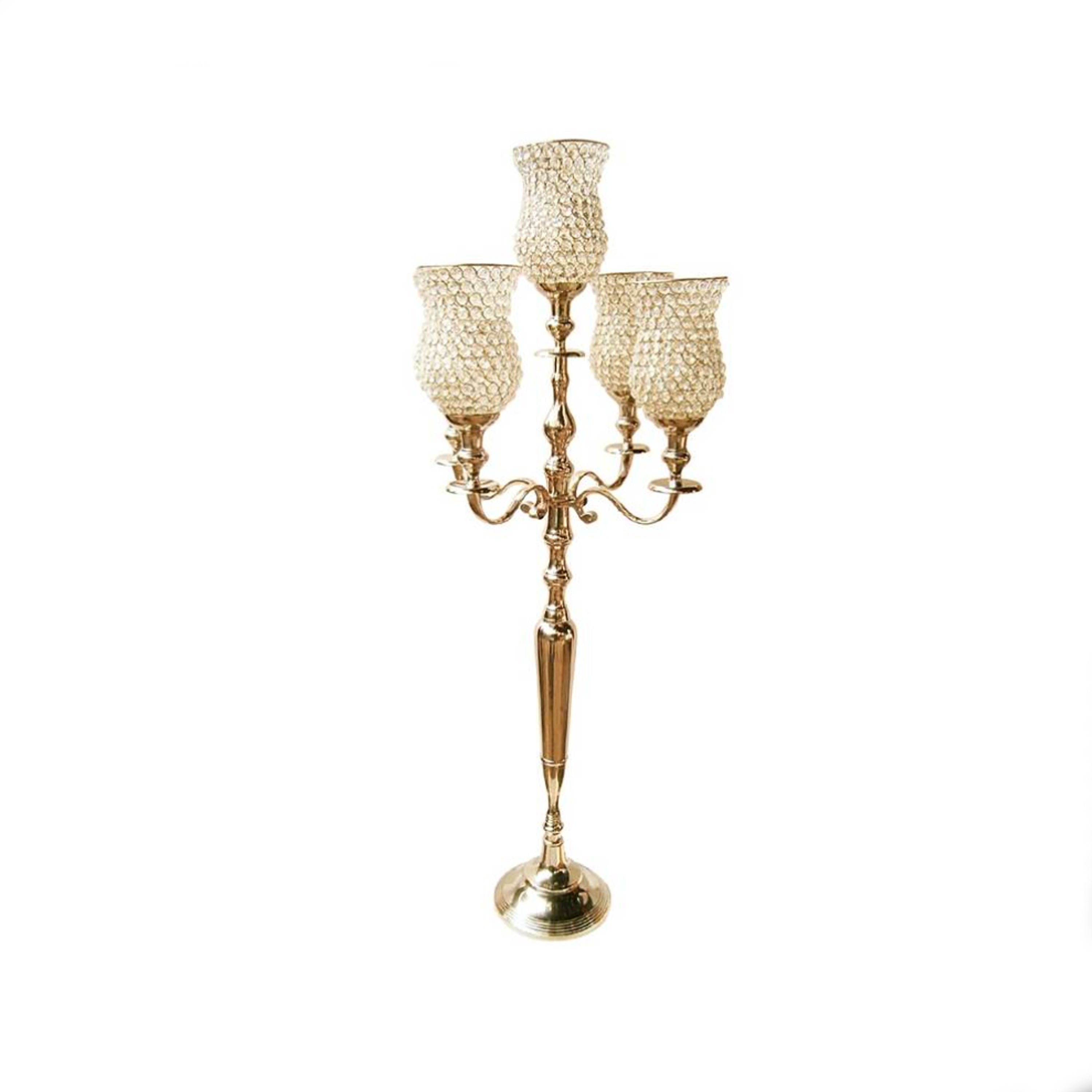 5 LIGHT CRYSTAL CANDLE STAND