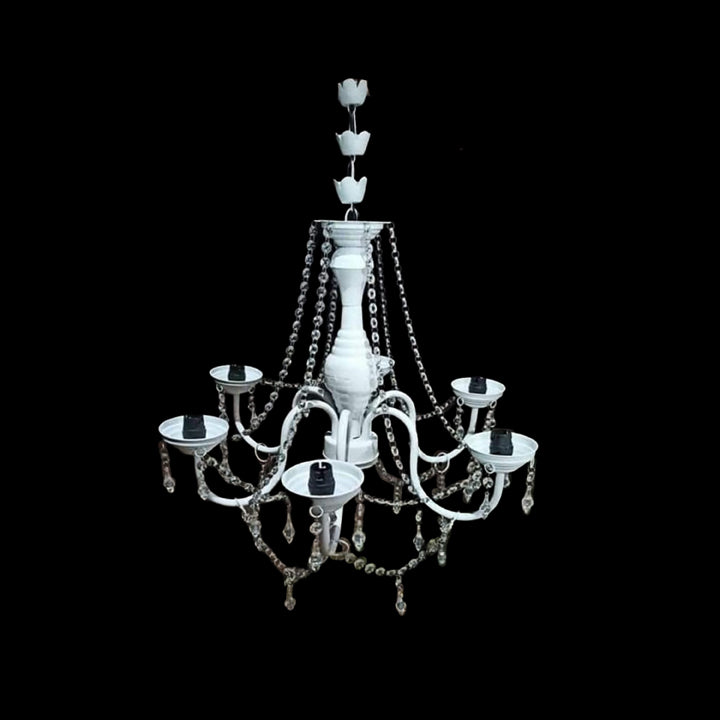 METAL 6 LIGHT CHANDELIER