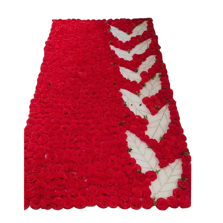 RED CARNITION WITH WHITE LEAF WALL PANEL