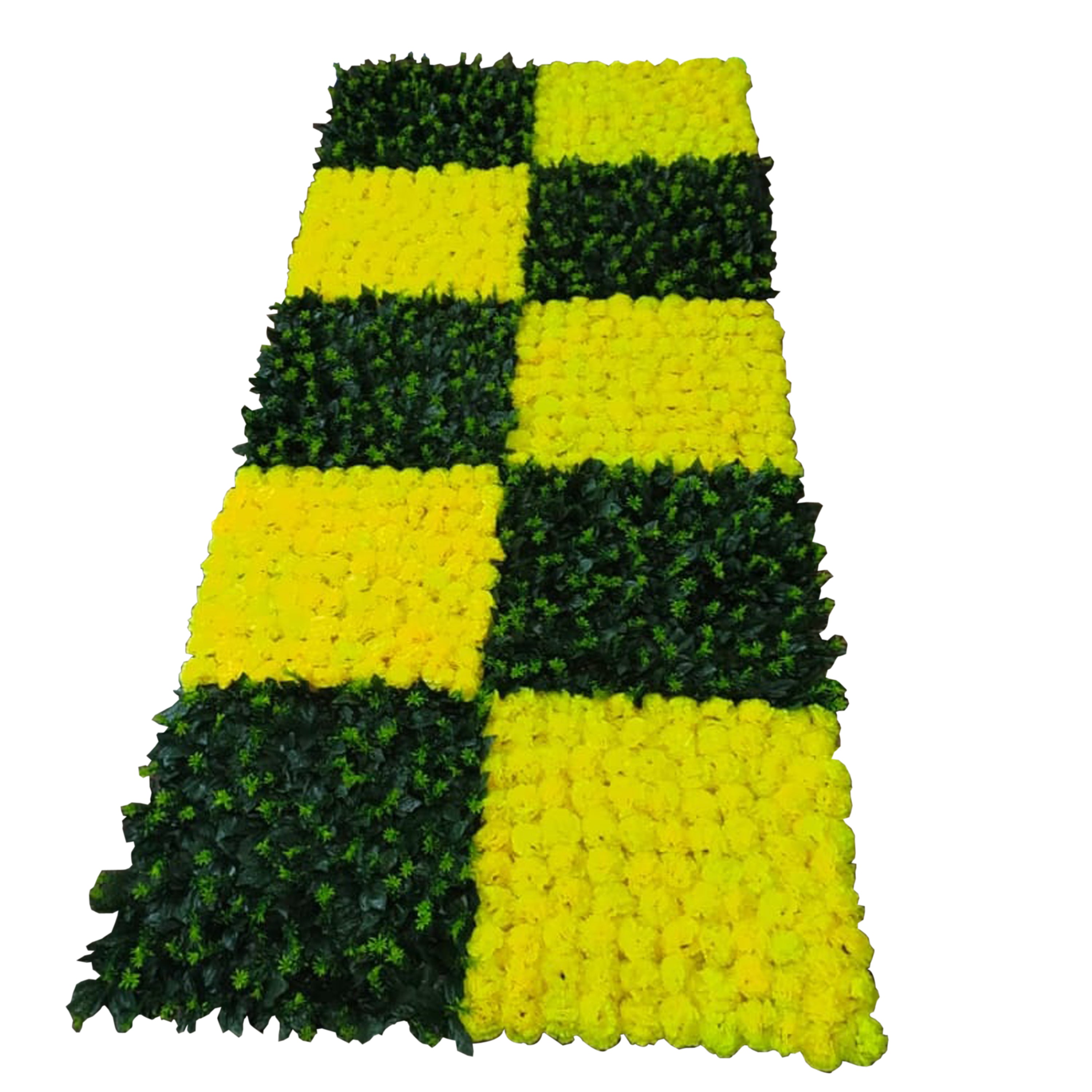 CARNITION AND GREEN LEAF  CHECKS WALL PANEL