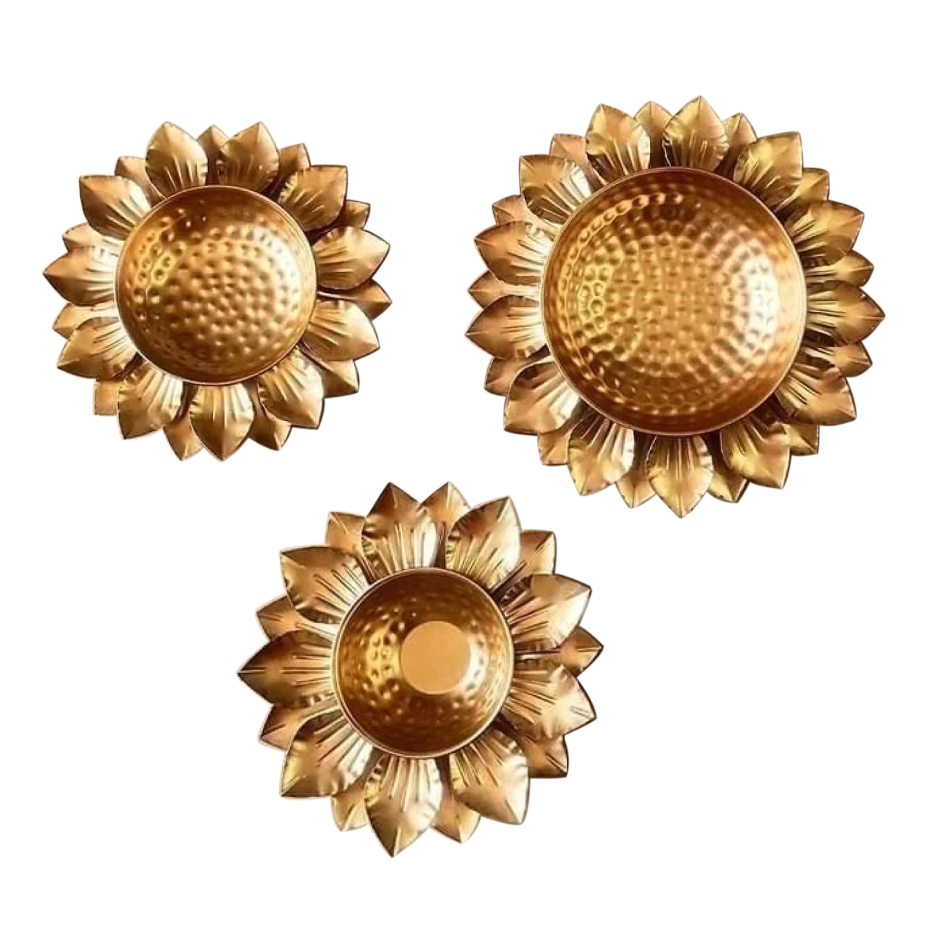 Lotus Brass Three Urli Set OF 3