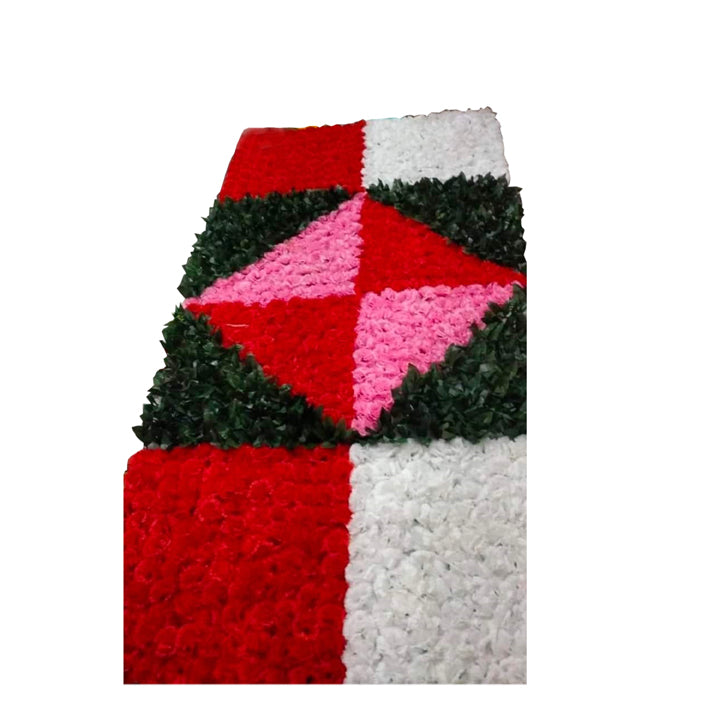KITE CHECKS CARNITION PANEL GREEN LEAF, WHITE, RED AND PINK
