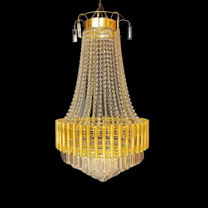 CRISTAL WITH GLASS PATRI CHANDELIER