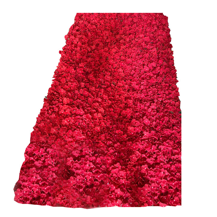 RED PETALS FLOWERS WALL PANEL