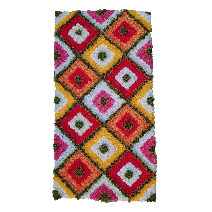 CARNITION FLOWERS CHECKS WALL MULTI COLOUR