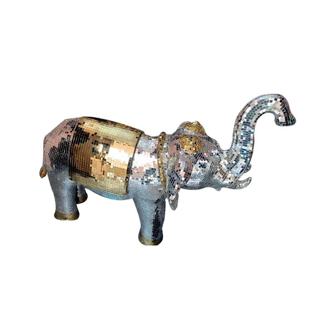 MIRROR ELEPHANT SILVER- GOLD
