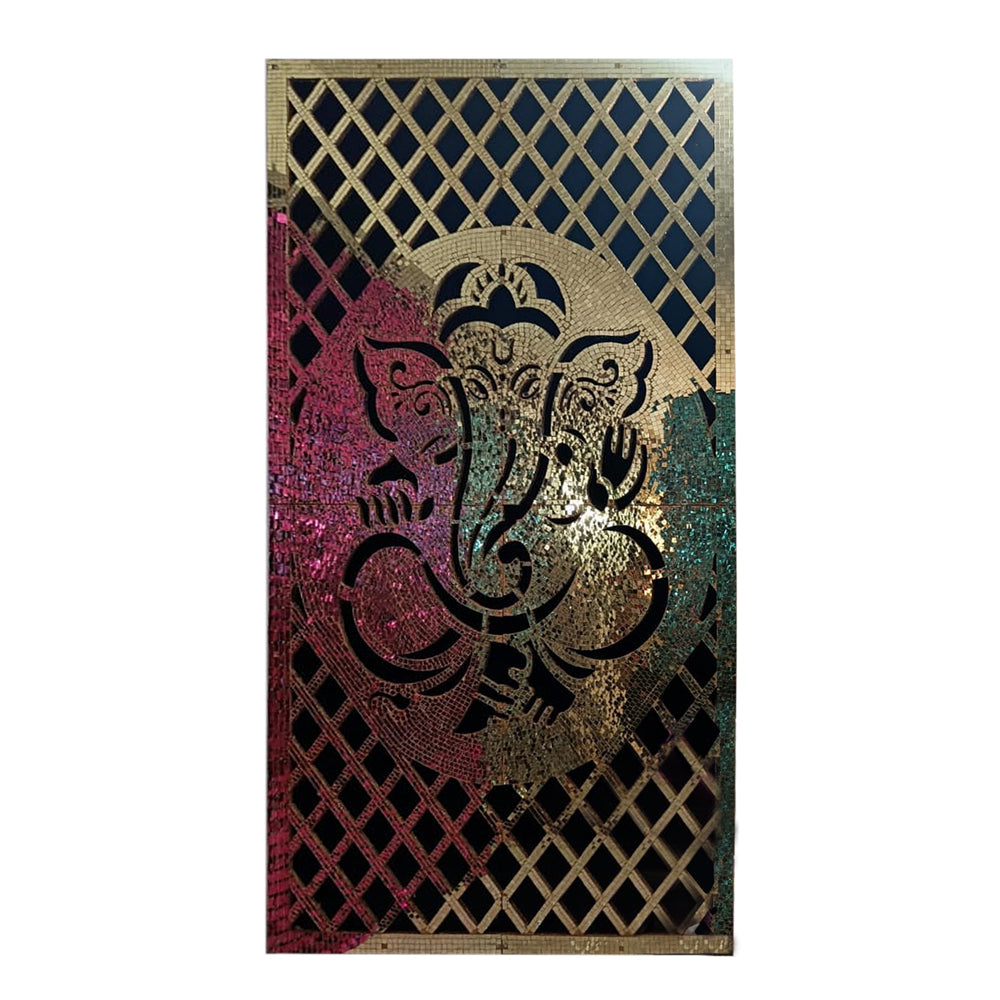 MIRROR CNC DESIGN CUTTING PANEL GANESHJI