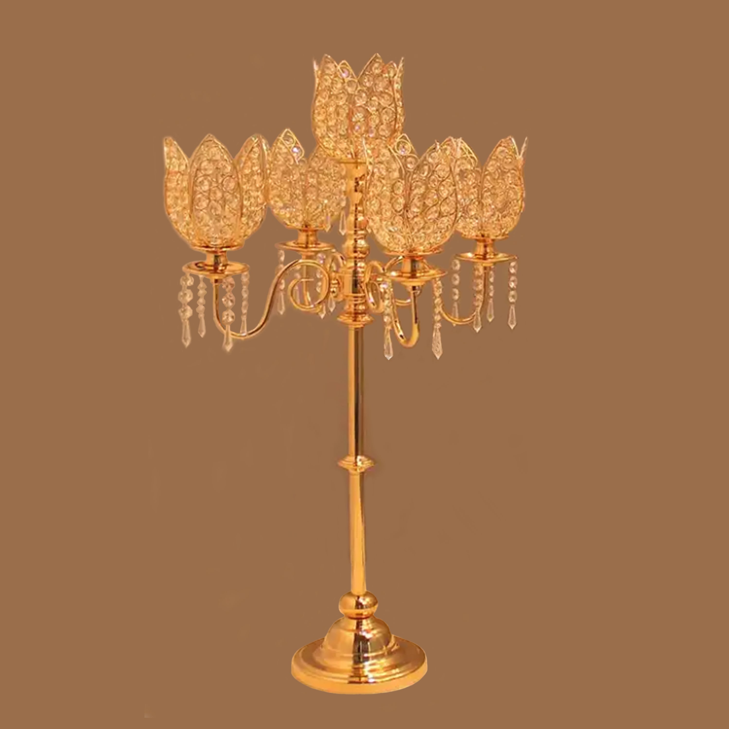 Crystal Lotus flower  light Stand