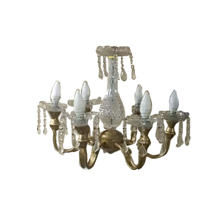 6 LIGHT METAL CHANDELIER