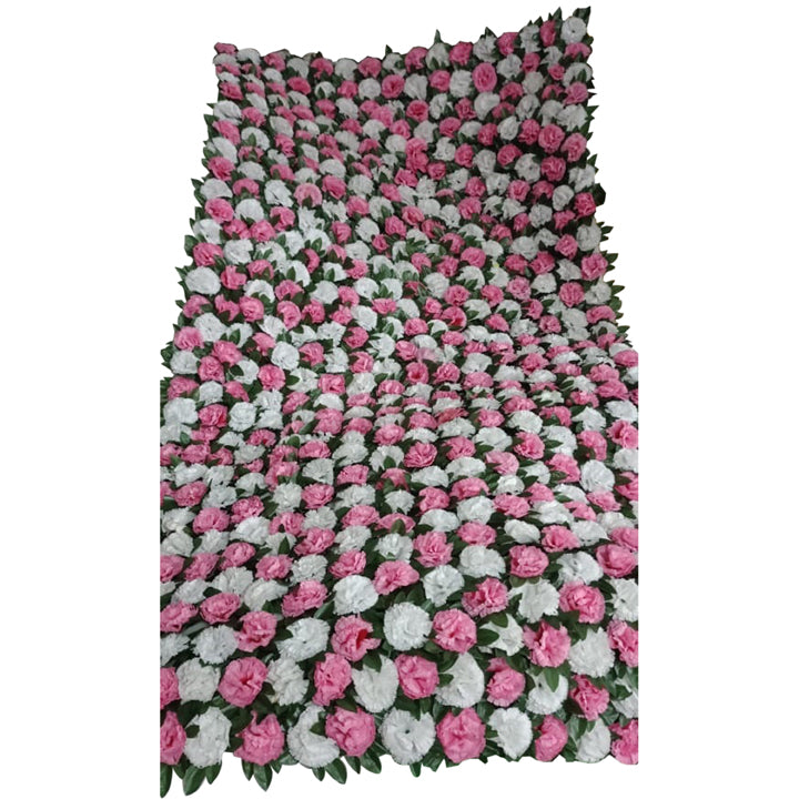 CARNITION FLOWERS WALL PINK AND WHITE