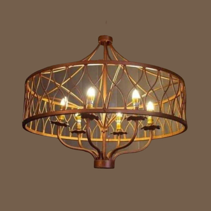 ROUND RING 6 LIGHT CHANDELIER