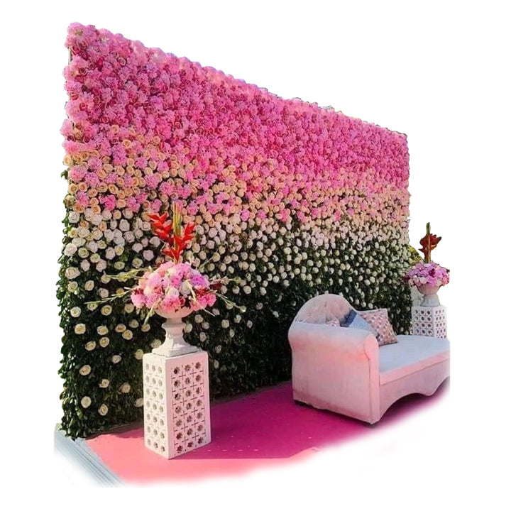 CARNITION AND GREEN GRASS  WALL PANEL RED, RANI, PINK, PITHC AND WHITE
