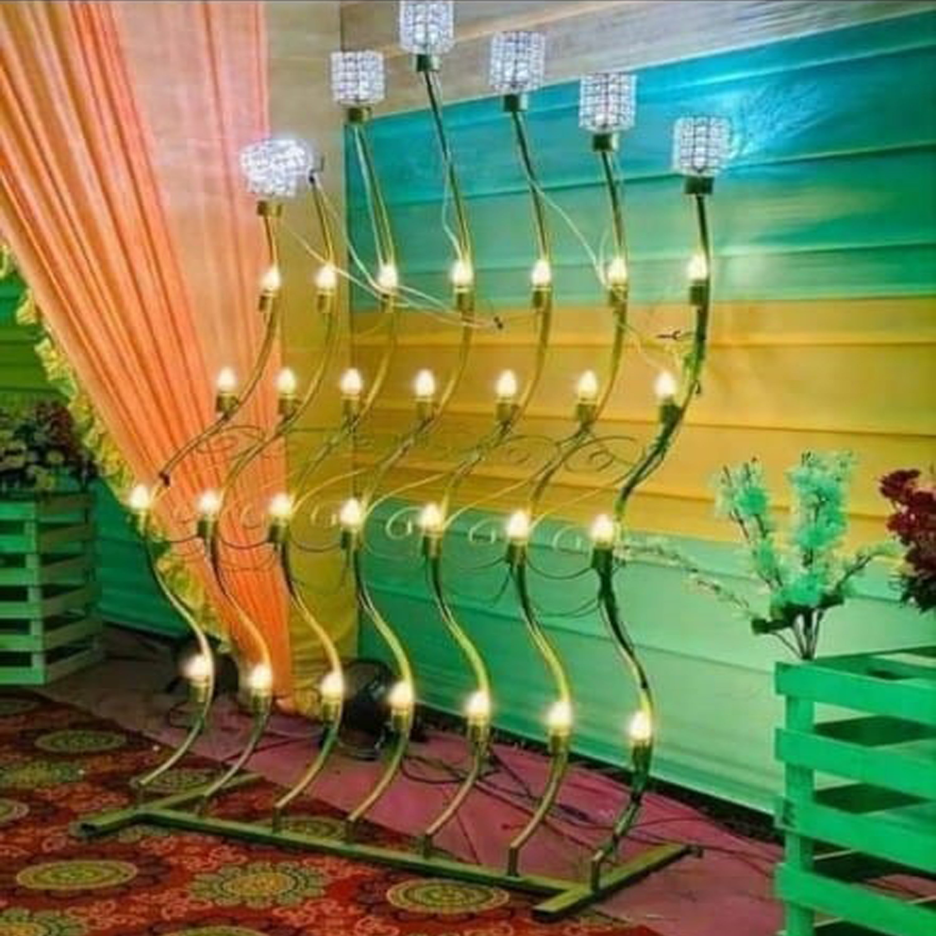 SEVEN STICK 28 CANDEL  LIGHT STAND