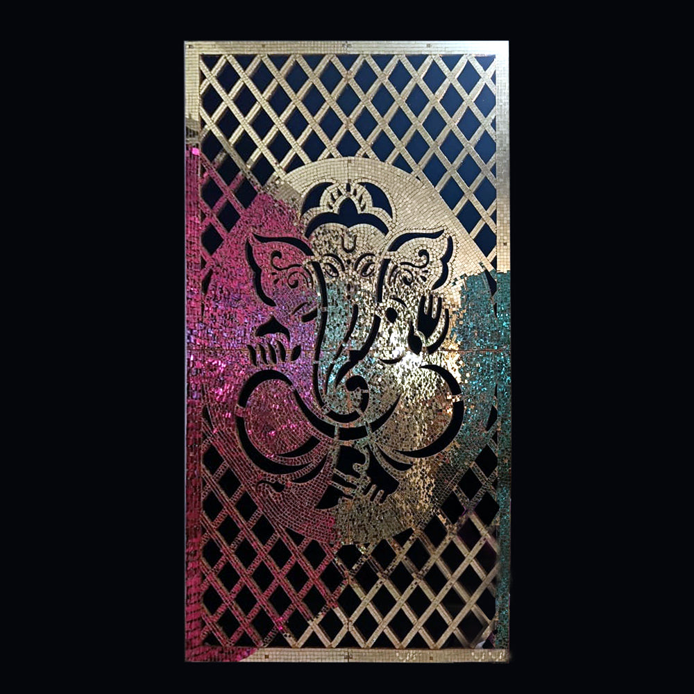 MIRROR CNC DESIGN CUTTING PANEL GANESHJI