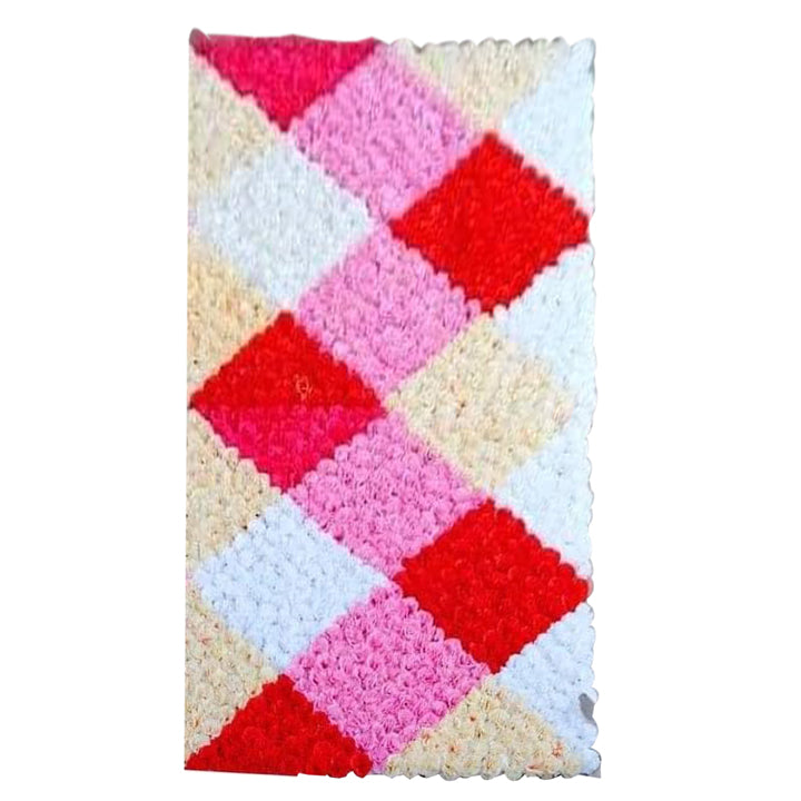 CARNITION CHECKS WALL PANEL RED, PINK, WHITE AND PITCH