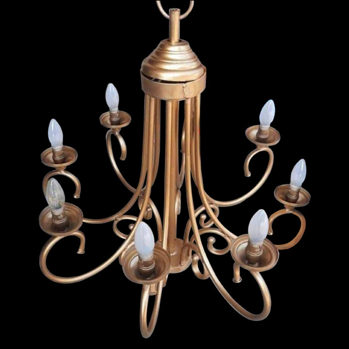METAL 8 LIGHT CHANDELIER