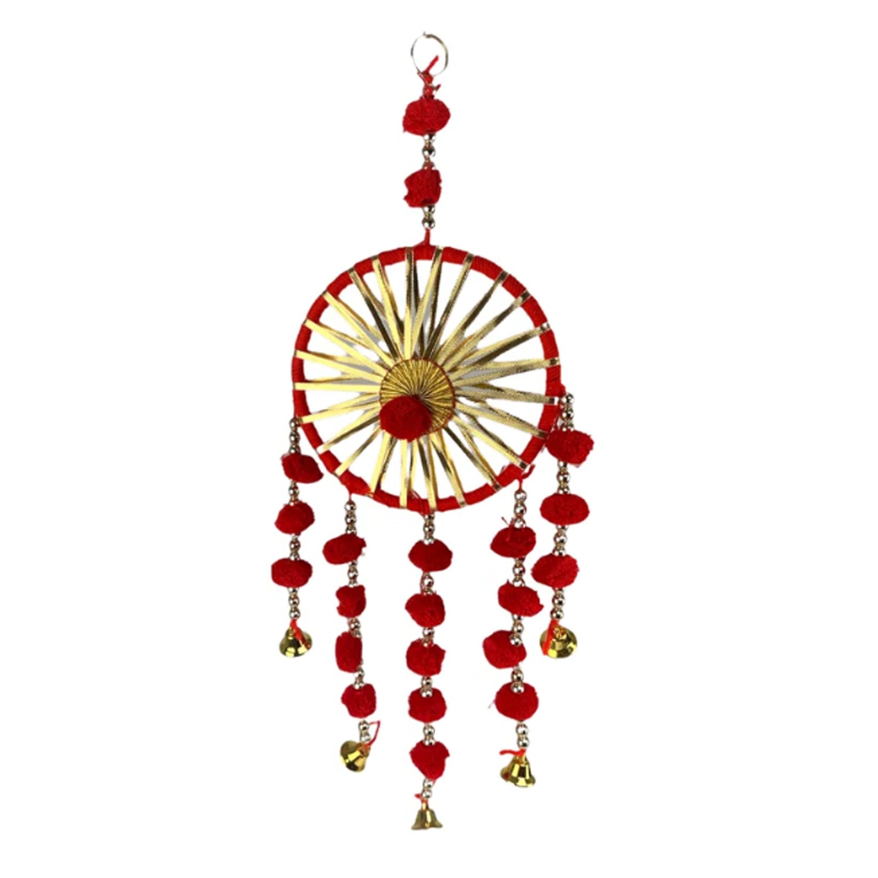 Artificial PomPom Flowers Ring Hanging