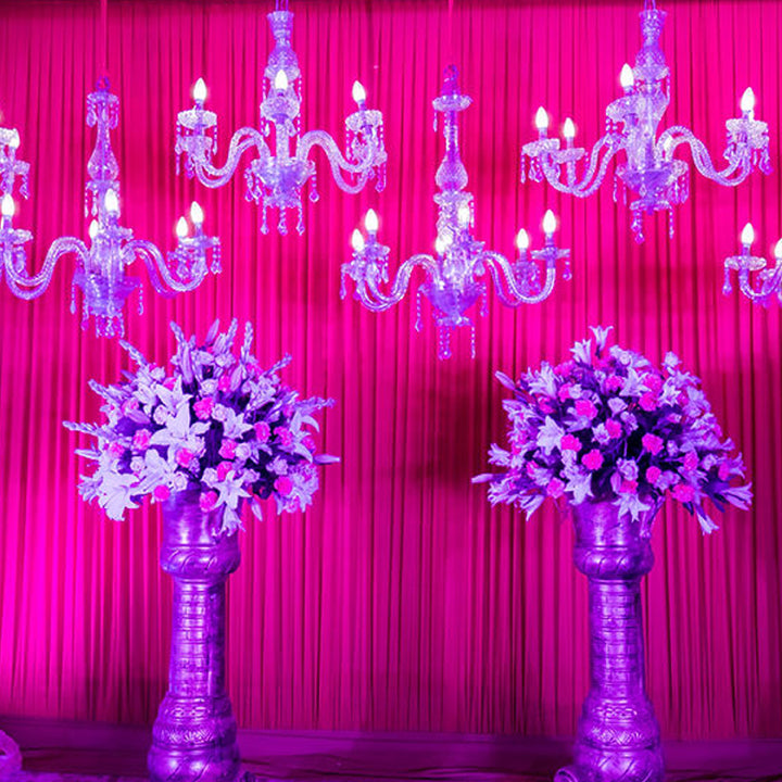 ACRYLIC CHANDELIER -  6 BULB - TRANSPARANT COLOUR
