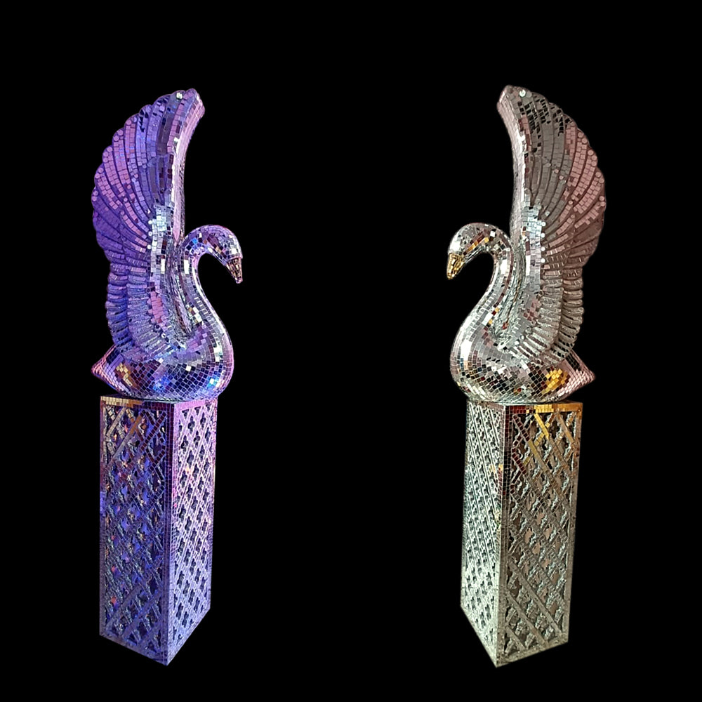HANS WITH CNC MIRROR PILLAR SET OF 2 PICE