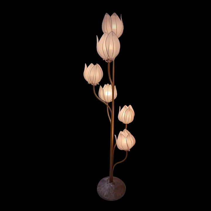 6 LIGHT LOTUS FLOWERS STAND