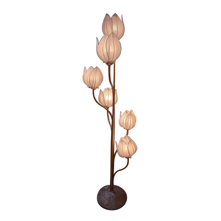 6 LIGHT LOTUS FLOWERS STAND