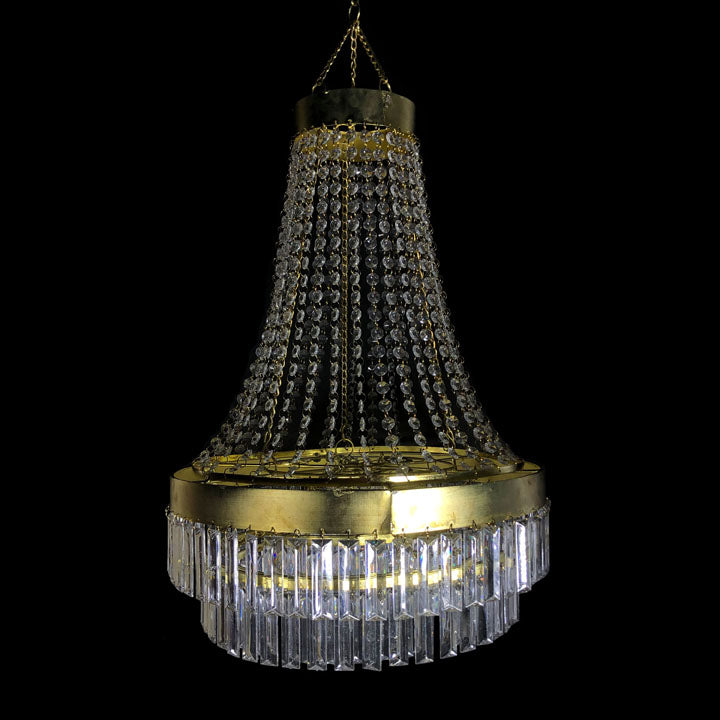 CRYSTAL 2 LYER PATRI CHANDELIER