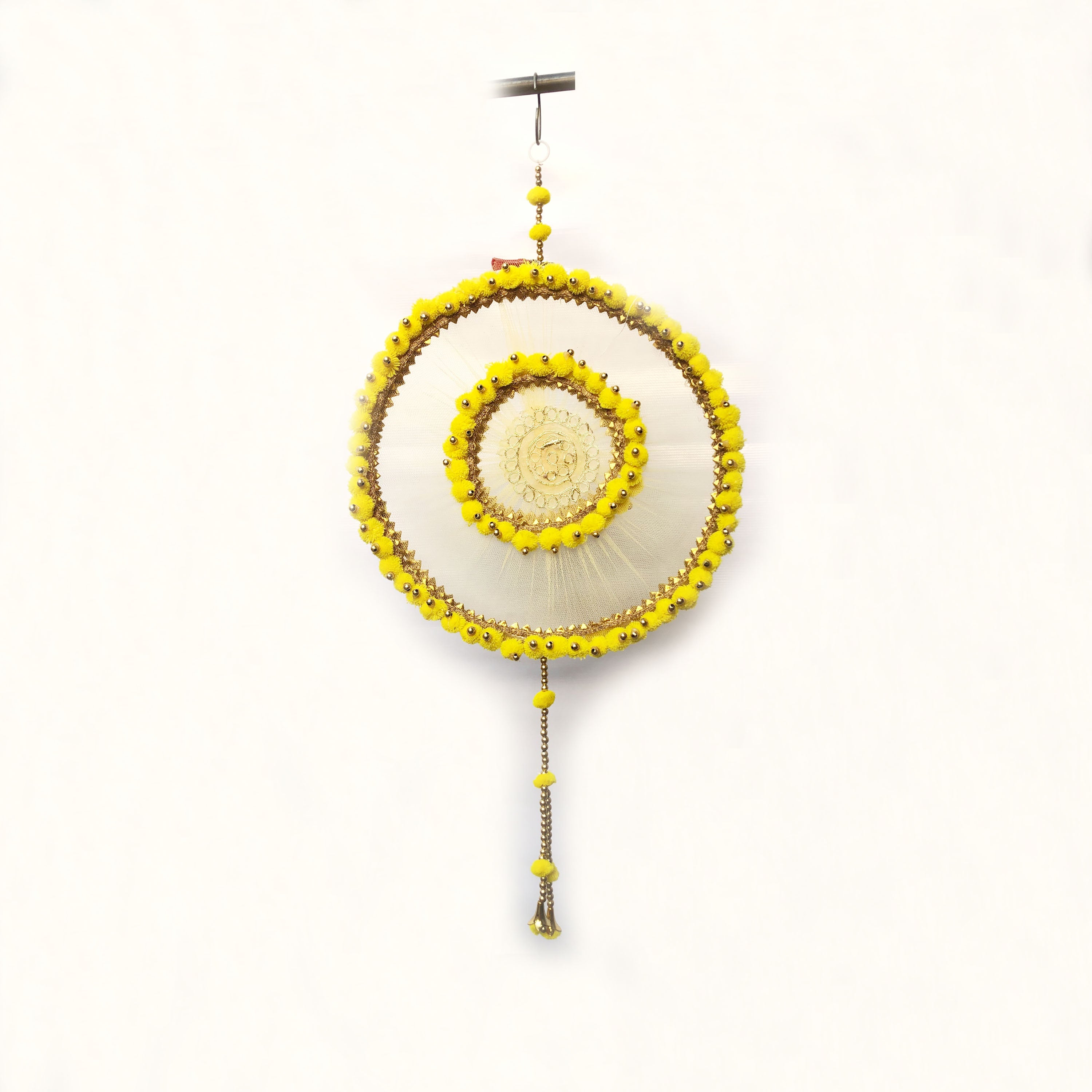 Pom Pom Ring Hanging Multi Colour