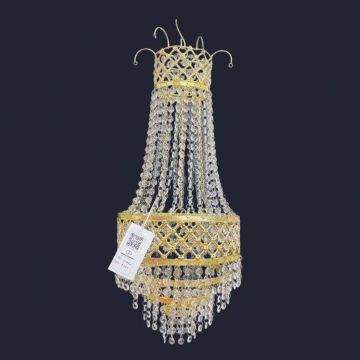 CRYSTAL CHANDELIER WITH LATU HANGING