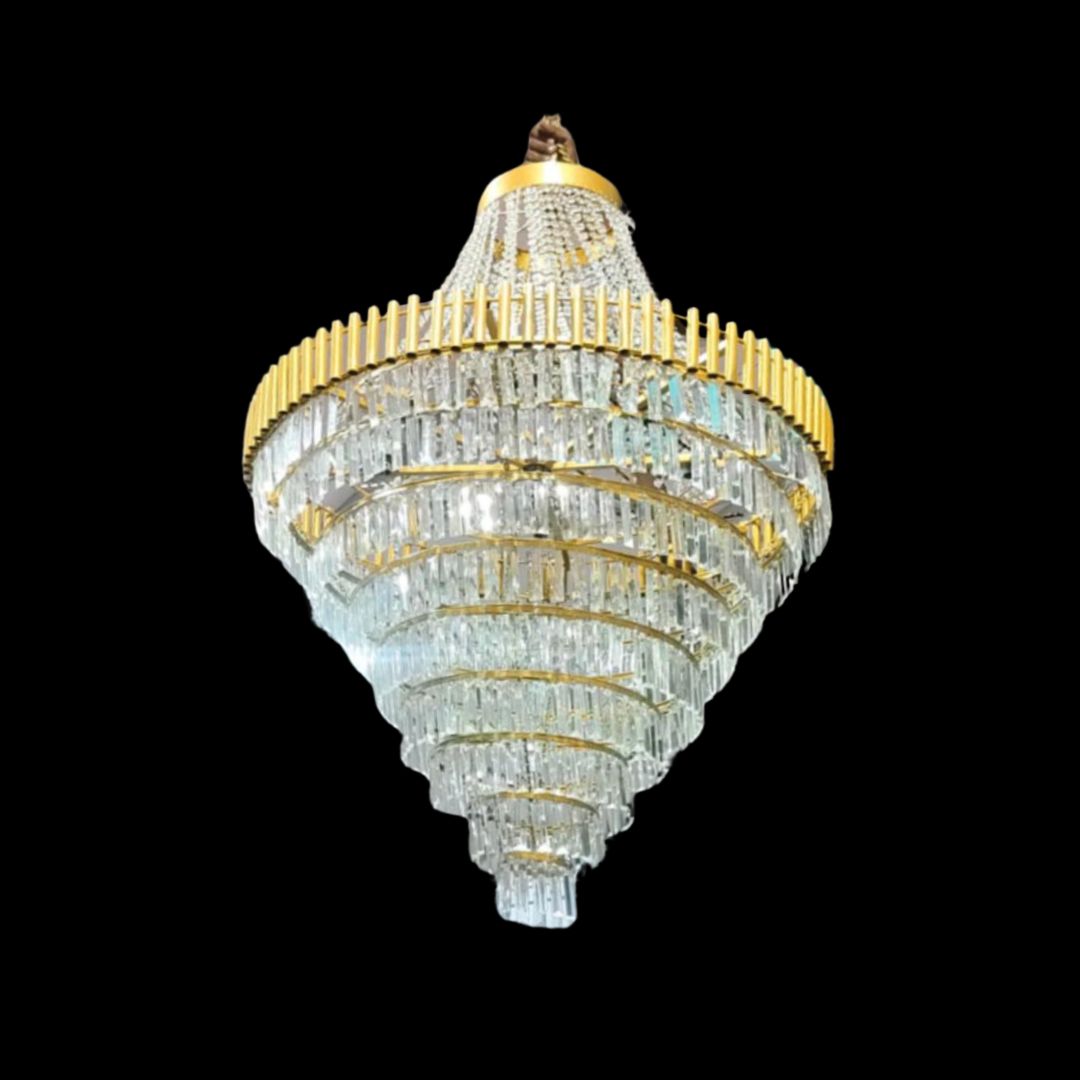 PIPE RING BORDER CRYSTAL PATRI BIG CHANDELIER