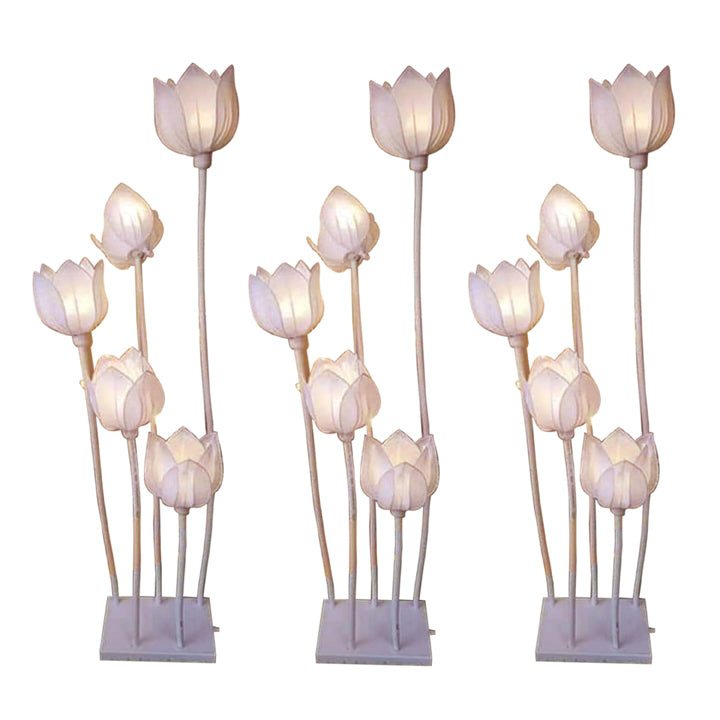 5 LIGHT LOTUS FLOWERS LIGHT STAND