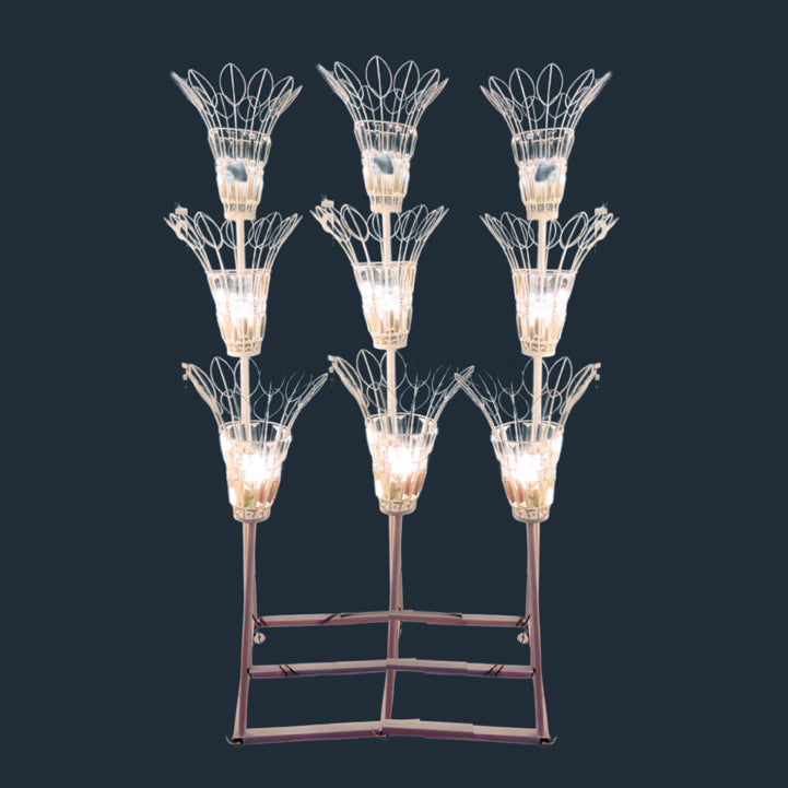 9 light crystal stand