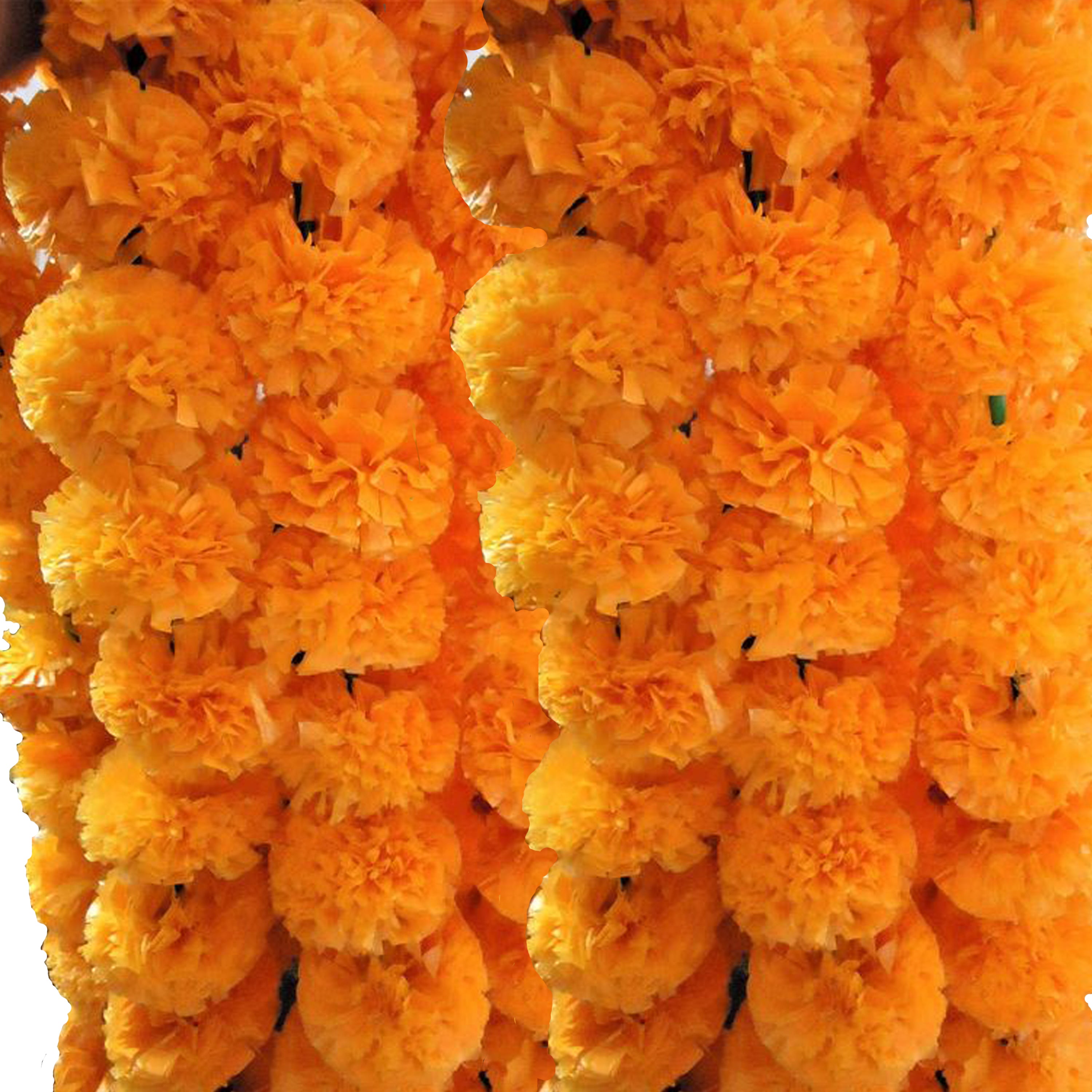 Artificial Marigold flower string Yellow Color