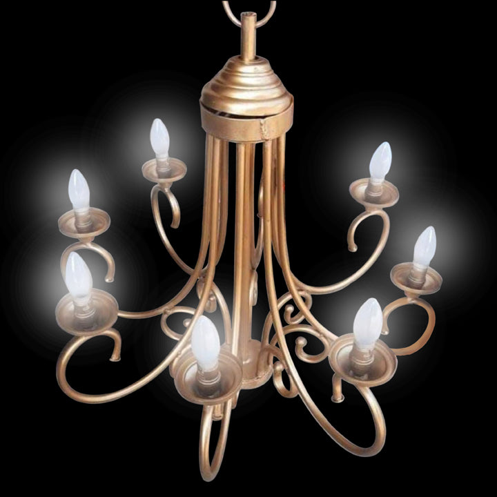 METAL 8 LIGHT CHANDELIER