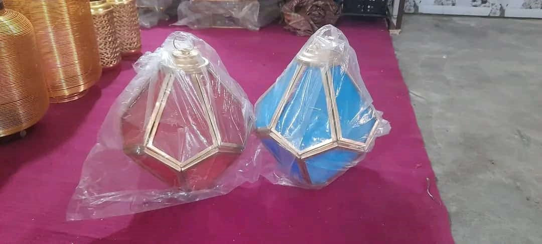 HANGING CANDEL  GLASS LAMP