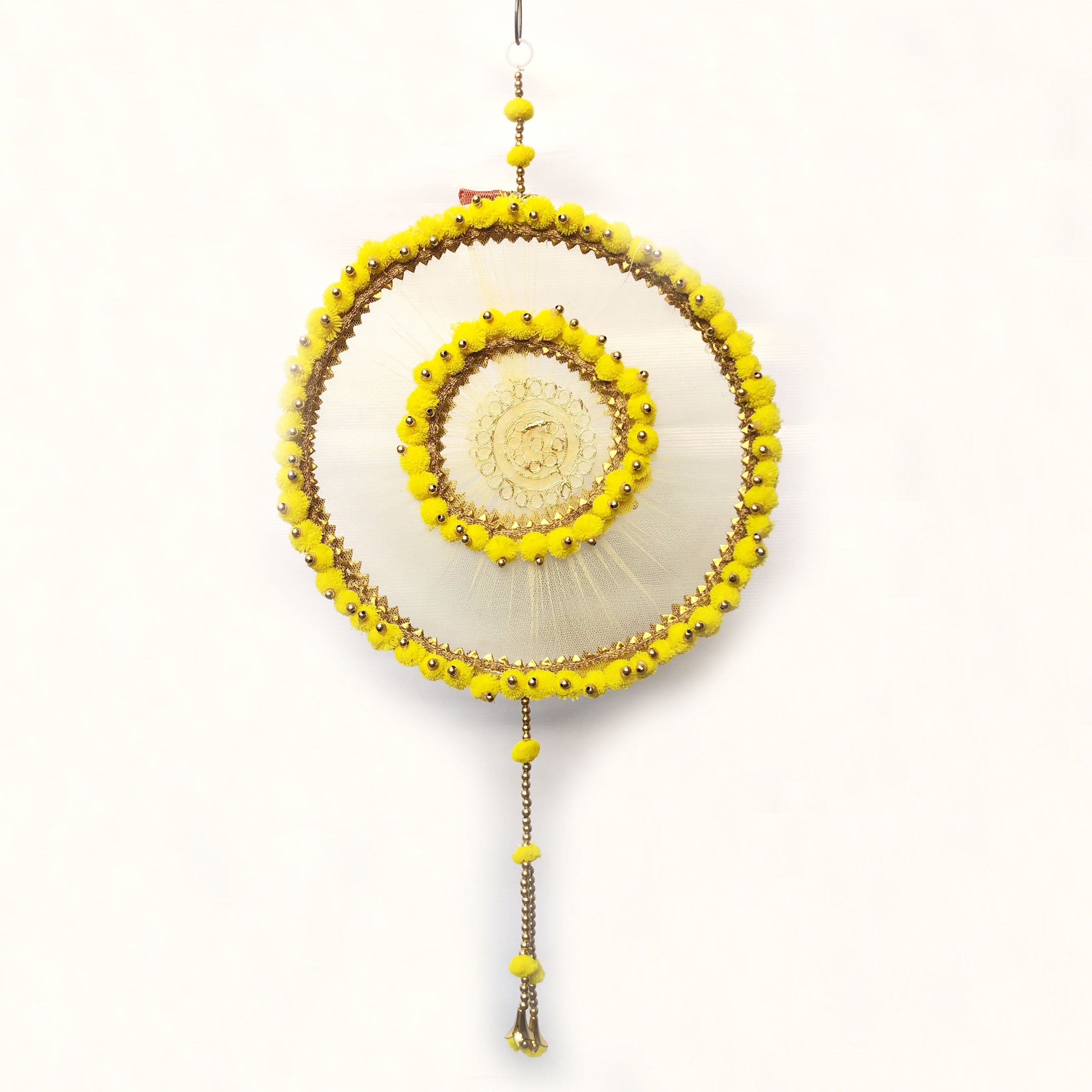 Pom Pom Ring Hanging Multi Colour
