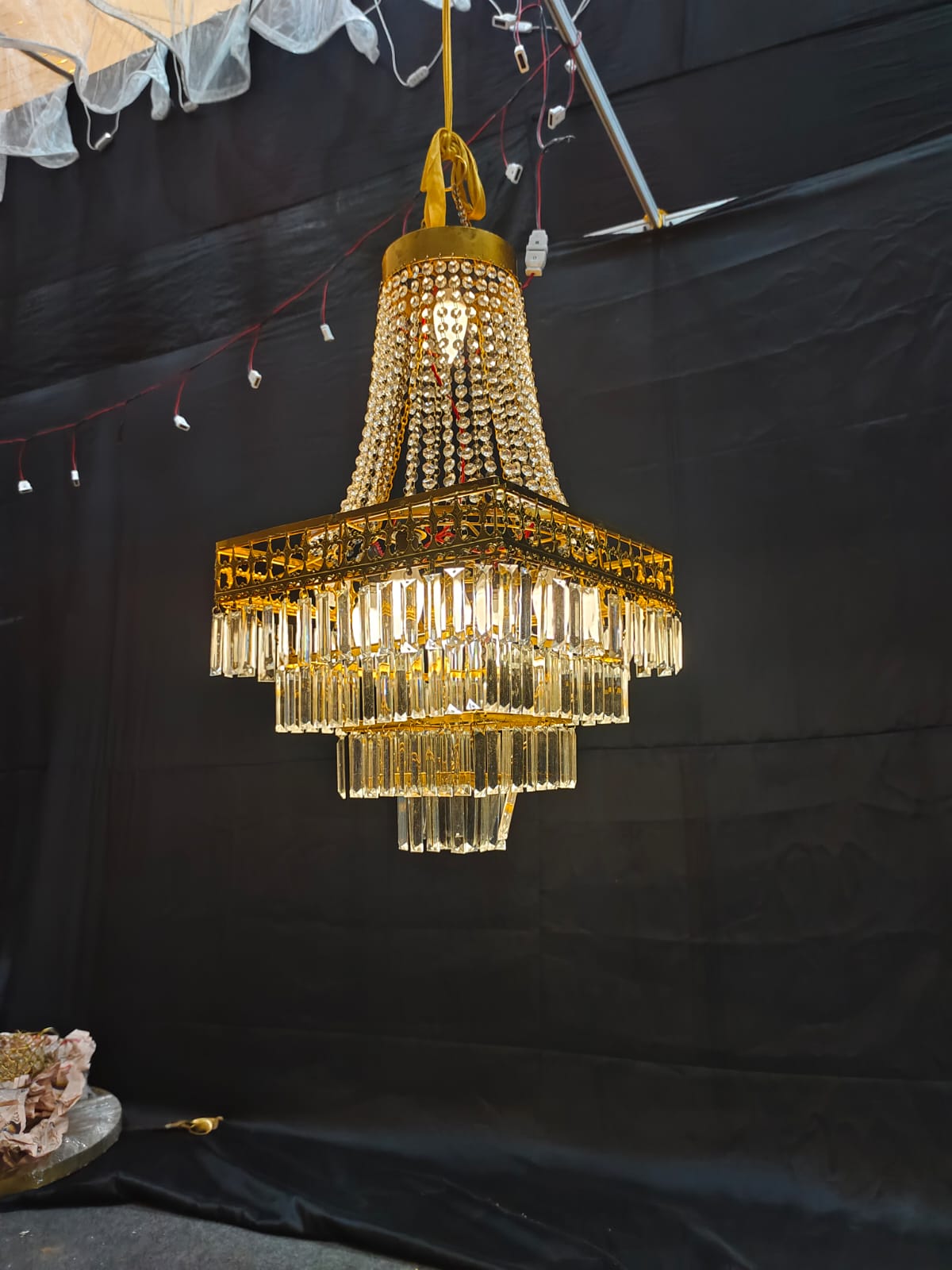 PATRI AND CRYSTAL CHANDELIER