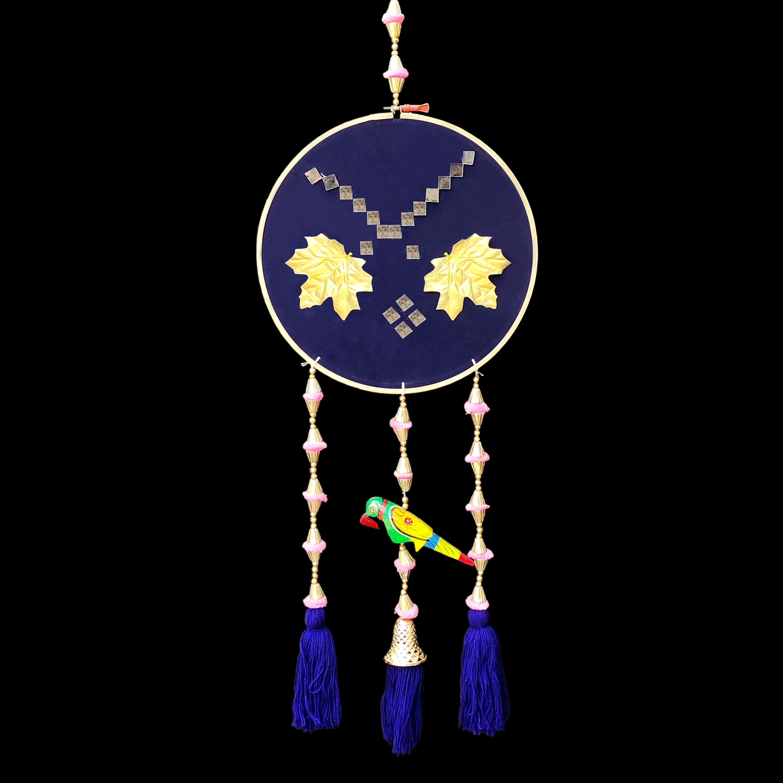 Ring Damru Tota Hanging